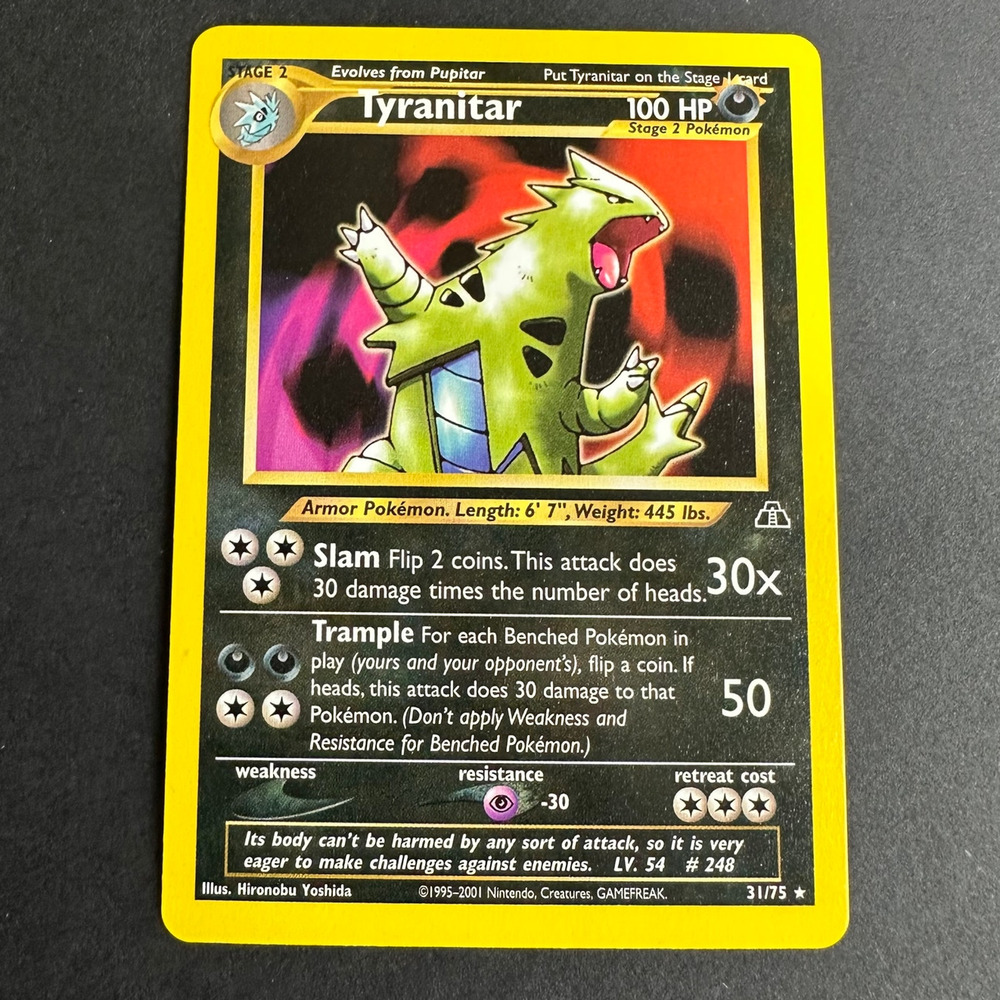 Pokemon TCG Tyranitar Neo Discovery 31/75 Rare Unlimited NM/LP